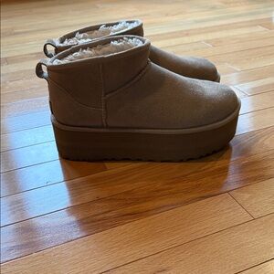 UGG Brown Platform Winter Boots